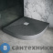 картинка Душевой поддон Grossman GR-S2100100 (100*100*2,5) Strong из искусственного камня полукруг графит, без сифона