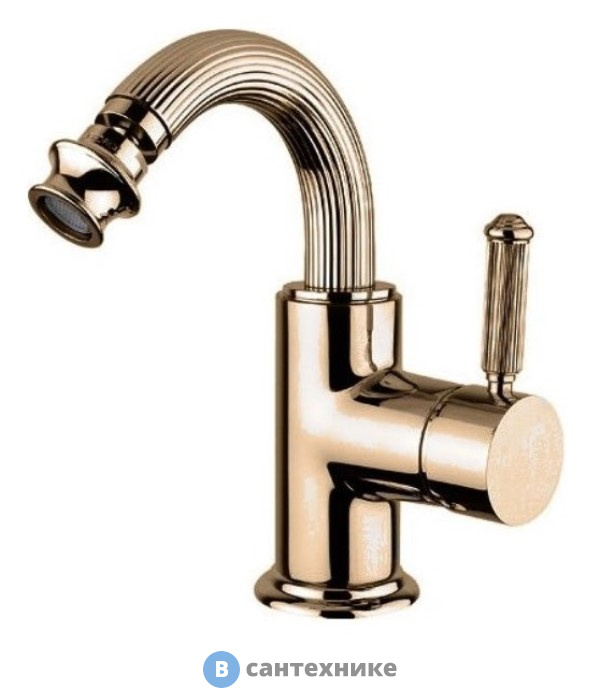 Смеситель Cezares OLIMP-BSM2-02-L на биде однорычажный c донным клапаном, бронза