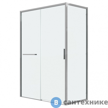 картинка Душевое ограждение Grossman Style 120.K33.05.1080.10.00 Style (100*80*195) хром, стекло прозрачное, без поддона