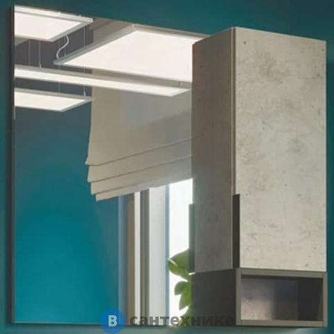 Зеркало-шкаф Comforty Франкфурт-90 бетон светлый