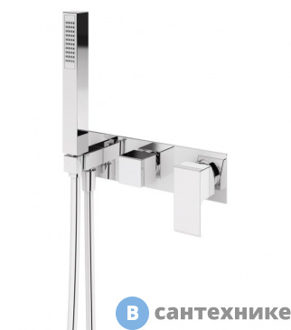 картинка Смеситель Cezares PORTA-VDM2-01 встраиваемый, для ванны и душа однорычажный, на 3 выхода, хром