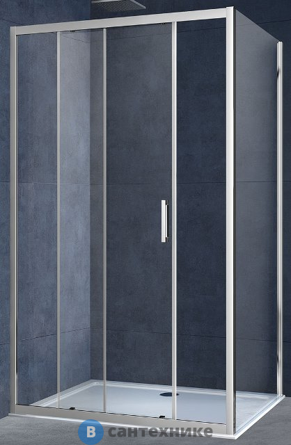 Душевой уголок Vincea Alpha VSR-3AL8013CL, 1300*800, хром, стекло прозрачное, без поддона