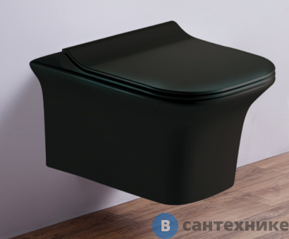 картинка Унитаз подвесной ESBANO AZUL (Matt Black)