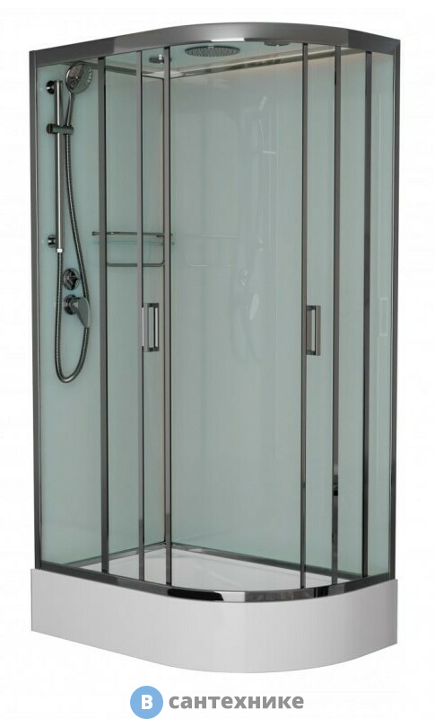 Душевая кабина Frank F412/1L М Brilliant левосторонняя средний поддон матовое стекло
