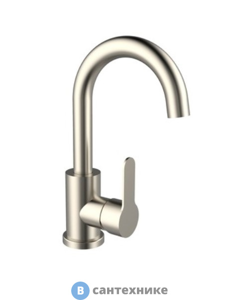 Смеситель Orange Steel M99-011ni однозахватный для раковины с поворотным изливом, сталь