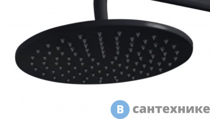 картинка Верхний душ Cezares CZR-B-TDD-30-NOP круглый, диаметр 30 см, чёрный матовый