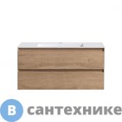 Тумба под раковину Vincea Luka 1000 подвесная, 2 выкатных ящика soft-close, N.Oak (VMC-2L100NO)