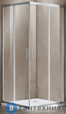 картинка Душевой уголок Vincea Garda VSS-1G1212CL, 1200*1200, хром, стекло прозрачное, без поддона