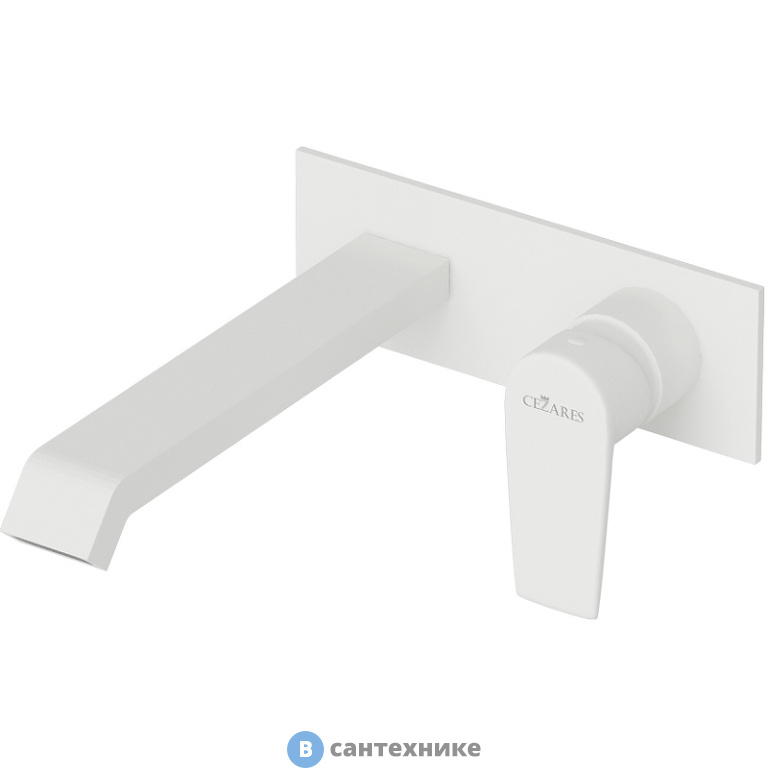 Смеситель Cezares NAUTIC-BLI-BIO для раковины однорычажный, с донным клапаном, белый матовый