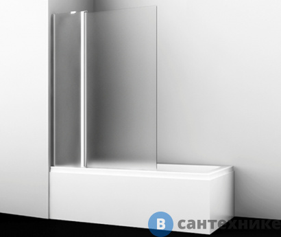 картинка Стеклянная шторка WasserKRAFT Berkel 48P02-110L Matt glass Fixed на ванну