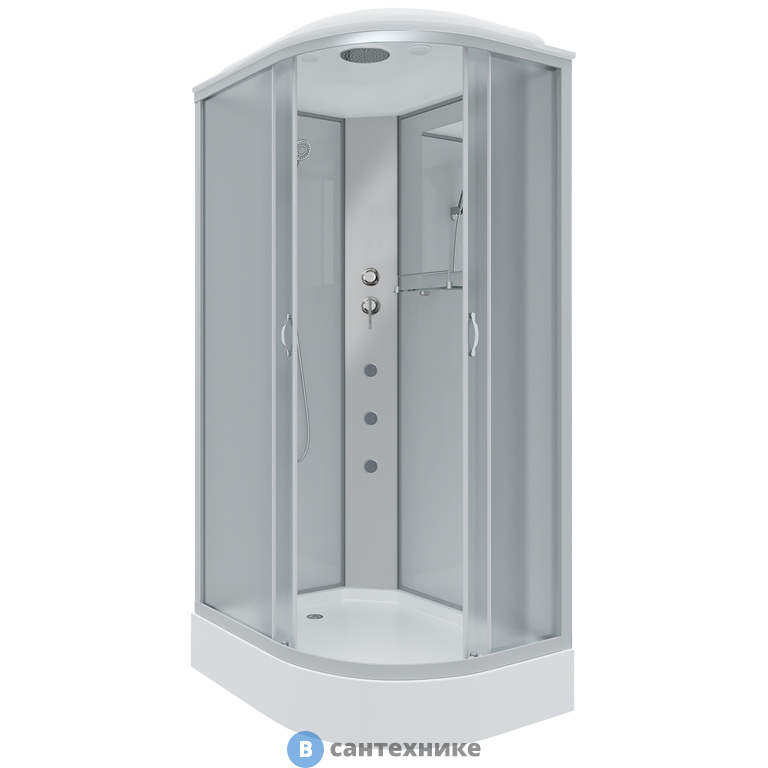 Душевая кабина Niagara NG-3312-14LG (1200х800х2150) низкий поддон, стекло матовое
