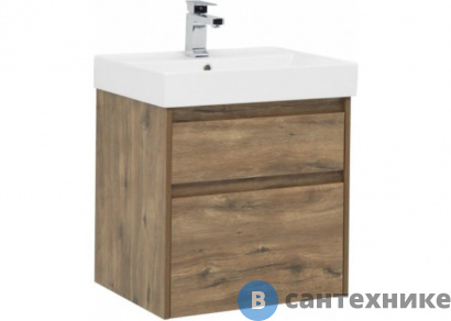 картинка Тумба под раковину Aquanet Nova Lite 60 2 ящ. дуб рустикальный (249512)