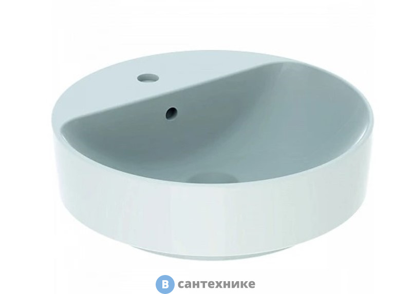 Раковина Geberit VariForm 500.769.01.2 с установкой на столешницу круглой формы, с отв. под смеситель