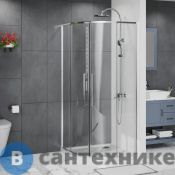 Душевое ограждение Azario SHANGHAI ROD-90х90х195-CH-CL, прозрачное стекло 6 мм, профиль хром (AZ-S43-90-CH-CL)