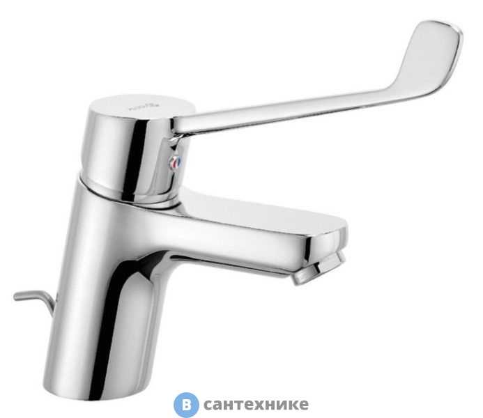 Однорычажный смеситель Kludi  PURE&EASY CARE 372870565 на умывальник, с донн. клапаном