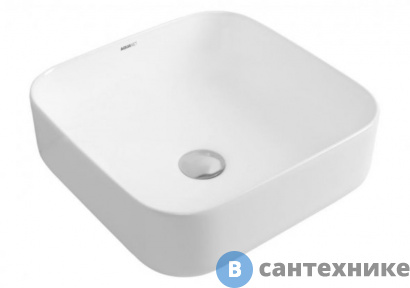 картинка Раковина Aquanet CITY-1 керамическая накладная 385*385*140 (211280)