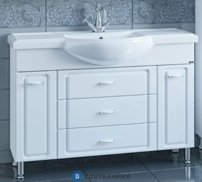 Тумба под раковину СанТа Монарх 120 ум. (Классик 120) (700106)