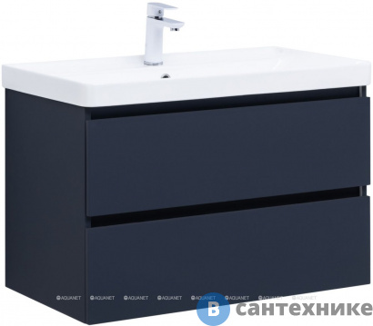 картинка Тумба под раковину Aquanet Вега 2.0 80 маренго (337949)