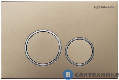 картинка Смывная клавиша CHARUS Spazio, двойной смыв, матовый песок, пластик (FP.330.51.01)