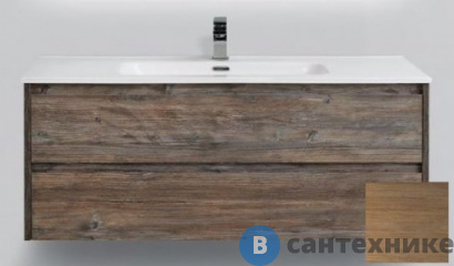 картинка Тумба под раковину BelBagno 121 см KRAFT-1200-2C-SO-RT подвесная с двумя выкатными ящиками, Rovere Tabacco