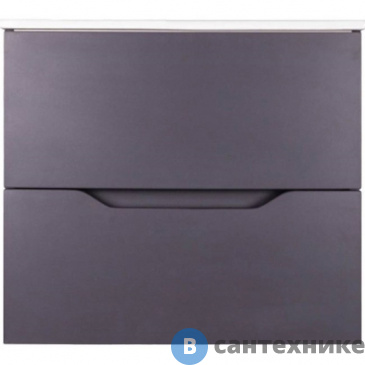 картинка Тумба Orange Li-80Tug+Ra подвесная Line 80 графит с раковиной