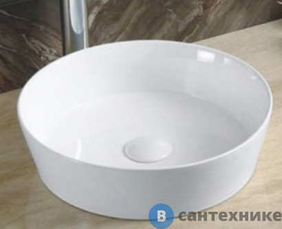 картинка Раковина накладная GID-ceramic N9423 белый (400х400х120)