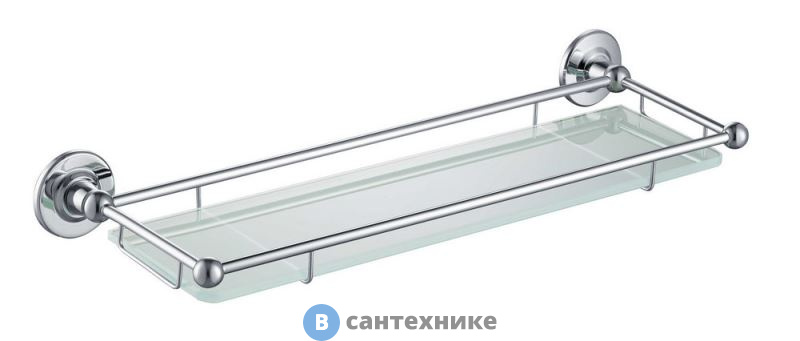 Полка в ванну стеклянная Timo Nelson 150072/00 chrome