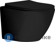 Унитаз Grossman GR-4411S Black подвесной чёрный глянцевый, безободковый