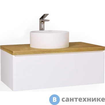 картинка Тумба под раковину Jorno Solis 100 (Sol.01.100/P/W)