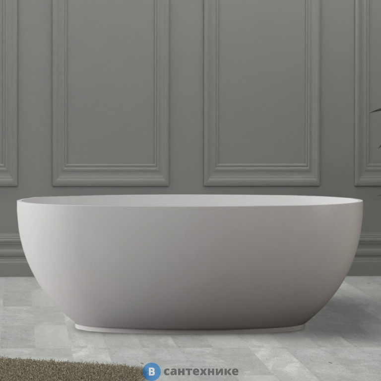 Ванна ABBER Stein AS9641-1.5 из искусственного камня белая матовая