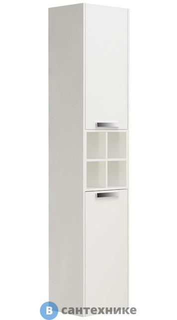 Пенал подвесной Roca LAGO 857297806 1 регулируемая полочка, корзина для белья /35х28х165,5/ (белый глянец)