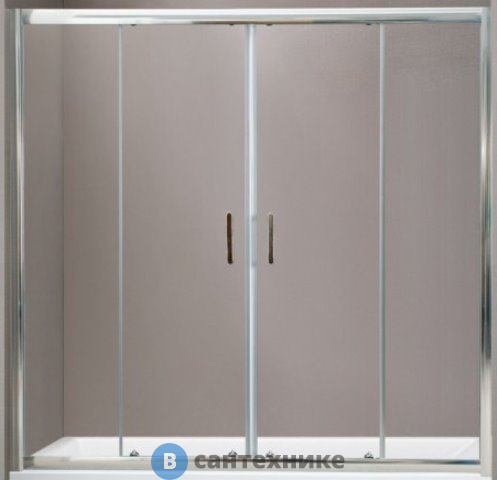 Шторка BelBagno UNO-VF-2-170/145-C-Cr на ванну (1700x1450)