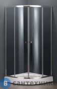 Душевой уголок Dolphin TN-209-J 100*100*185 полукруг/хром/прозрачное/5 мм (28912900-11) без поддона