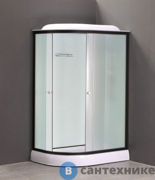 картинка Душевая кабина Loranto CS-877EBTM/W-120 1200x800x2150 поддон 14 см правая 