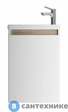 картинка Тумба под раковину AM.PM X-Joy M85AFHX0451WG подвесная, 45 см, 1 дверца, белый глянец