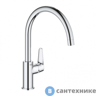 картинка Смеситель Grohe BAU CURVE 31536001 для кухни (хром)