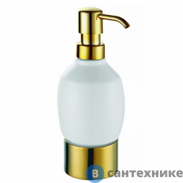 картинка Дозатор AZARIO ELVIA жидкого мыла керамический настольный, золото (AZ-128AG)