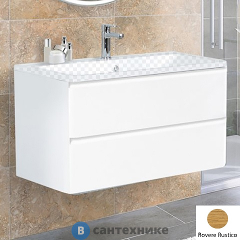 Тумба под раковину BelBagno ACQUA подвесная с двумя выкатными ящиками, Rovere Rustico, 1200x450x500 (ACQUA-1200-2C-SO-RR)