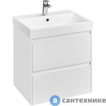 картинка Тумба под раковину Roca ONA 58,5 A857613509 подвесная, белый матовый