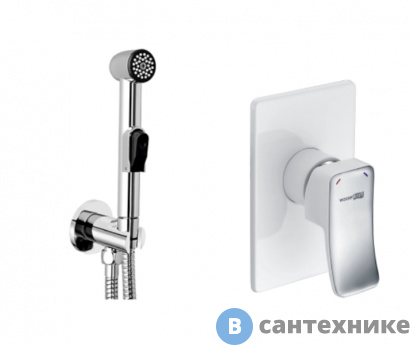 картинка Встраиваемый комплект WasserKRAFT A010656 White для биде со шлангом 100 см