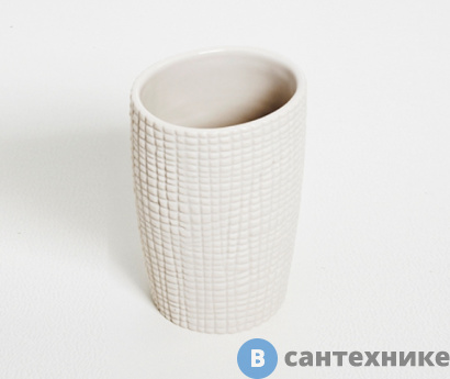 картинка Стакан для зубных щеток WasserKRAFT Dinkel K-4628 фарфор