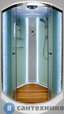 картинка Душевая кабина Deto ЕМ1510 LED (1000*1000*2200)