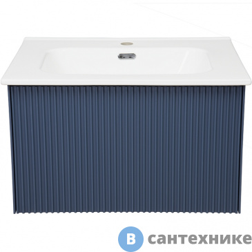 картинка Тумба под раковину La Fenice Terra Blu grigio 60 см синяя матовая (FNC-01-TER-BG-60)