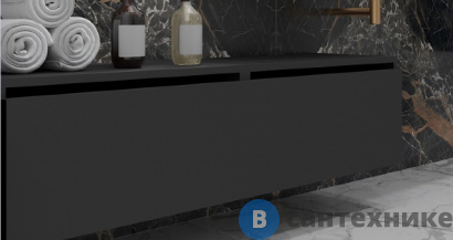 картинка Ящик под столешницу Armadi Art 897-140-A glossy 140 см АНТРАЦИТ глянец VALLESSI UNO-S