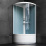 Душевая кабина АМ.РМ X-Joy W88C-401A-090WT Deep 90x90, 1/4 круга, профиль белый, стекло прозрачное