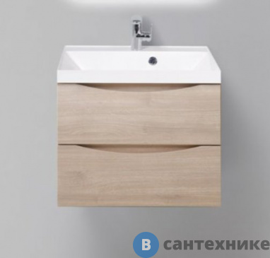 картинка Тумба под раковину BelBagno MARINO-CER подвесная с двумя выкатными ящиками, Rovere Grigio, 564x440x500, MARINO-CER-600-2C-SO-RG-P