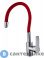 картинка Смеситель Maxonor MN70112-6 для кухни гибкий излив красный/хром