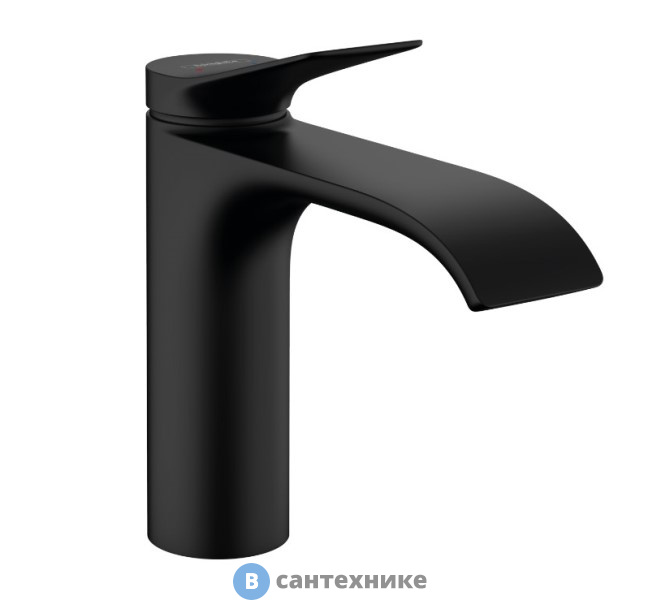 Смеситель Hansgrohe 75020670 Vivenis для раковины, чёрный матовый