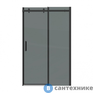 картинка Дверь в нишу Grossman Classic 100.K33.04.100.21.10 (100*195) черный матовый, стекло тонированное