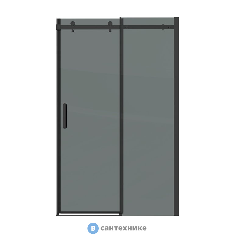 Дверь в нишу Grossman Classic 100.K33.04.100.21.10 (100*195) черный матовый, стекло тонированное